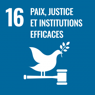 Objectif 16 : Promouvoir l’avènement de sociétés pacifiques et inclusives aux fins du développement durable, assurer l’accès de tous à la justice et mettre en place, à tous les niveaux, des institutions efficaces, responsables et ouvertes à tous